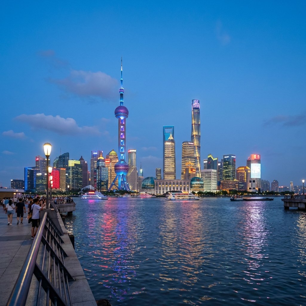 Shanghai Skyline at Night